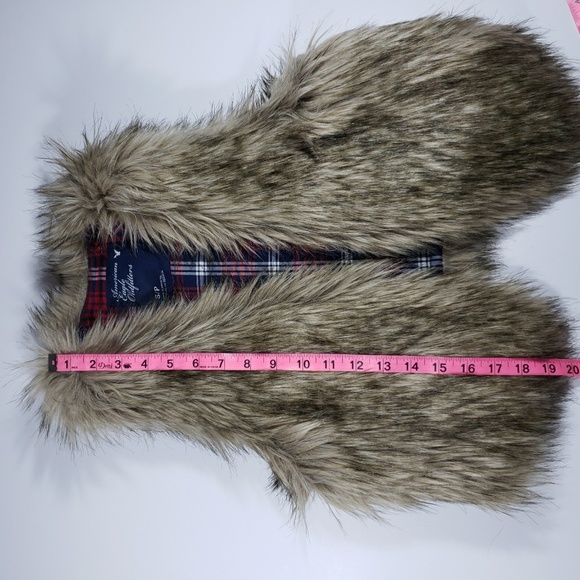 American Eagle Outfitters Long Faux Fur Vest small - Picture 7 of 8
